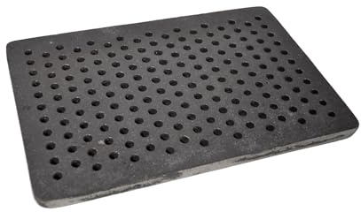 SEZAM grille de four en fonte avec trous - cheminée - Grille d'angle - Différentes dimensions (34 x 23 cm)