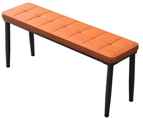 ZXTRYBHD Gepolsterte Küchenbank, Polsterbank für Wohnzimmer, Esszimmerbank mit Gepolsterter Sitzfläche, Küchensofa für Küche, Schlafzimmer, Flur(Orange,100cm/39.3in)