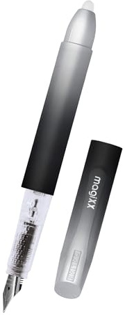 Online Füllhalter magiXX Dark Shadow I Füller mit radierbarer, blauer Tinte I inkl. 1 magiXX Patrone I Schreiben, radieren & korrigieren in einem I Füllfederhalter als Geschenk für Schule & Uni