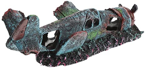 MAGICLULU Plan Aquarium Avion Décoration Aquarium Artificielle Ornement pour Eau Douce Et Eau De Mer s