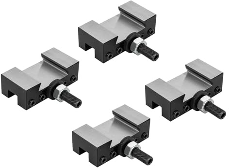 4 PCS Quick Change Tool Post Holders for Change CNC Turning Tool 250-101, Mini Quick Change CNC Lathe Holder, Lathe Quick Change Tool Holder Kit