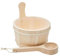 kowaku Secchio per Sauna con Mestolo, Set di Accessori per Sauna per Case Spa, Stanza Sauna