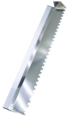 Cazzuola for piastrelle grande, cazzuola dentata da 60-90 cm, pettine for malta, utensili for cazzuola dentata in acciaio inossidabile, for un'applicazione rapida e uniforme dell'adesivo sul pavimento