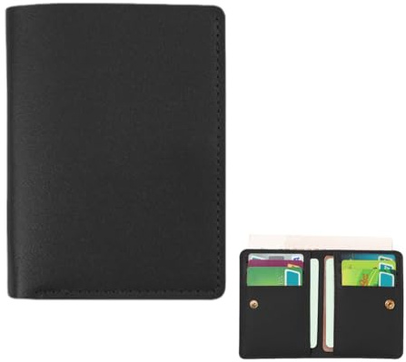 EORPAVU Porte-cartes de crédit homme 1 porte-cartes, étui de protection en cuir, pouvant contenir 8 cartes, convient aux hommes et aux femmes, mini-porte-cartes ultra-fin, avec RFID