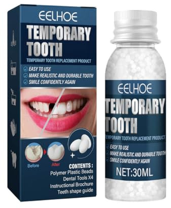 GMDP Denti finti da applicare da soli,colla per denti, otturazioni fai da te, per riparare denti rotti, 30 ml