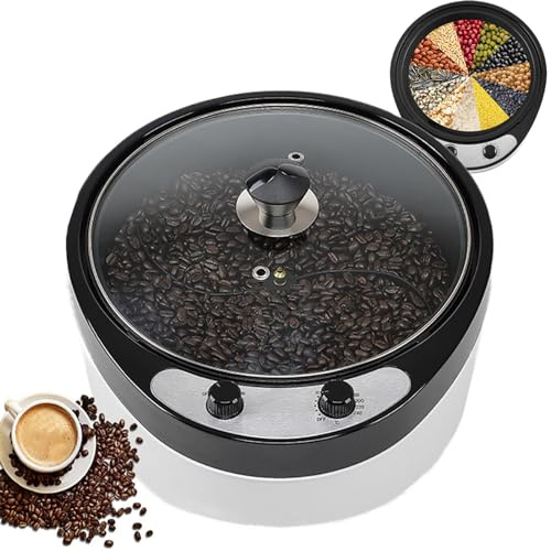 DEaThsalL Tostadora De Café, MáQuina Tostadora De Granos De Café EléCtrica DoméStica De 800 G,Ajuste De 0-240 ℃,Inclinado 45°, Multifuncional para Tostar Granos/Maní