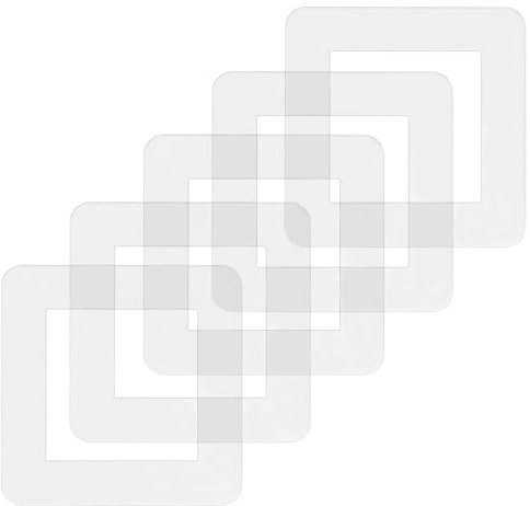 GARVALON 5 piezas Protector Pared Interruptor Transparente Cubierta para Interruptores Luz Autoadhesiva Fácil Instalación Compatible Decoración Hogar