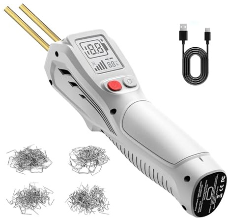 Saldatore di plastica senza cordone Kit saldatore ricaricabile USB Saldatrice per la riparazione crepe(Black)