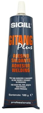 Sigill Adesivo PVC per Tubi e Raccordi 125g Gitang Colla Saldante Professionale Presa Rapida per Impianti in Pressione Giunzioni PVC Rigido