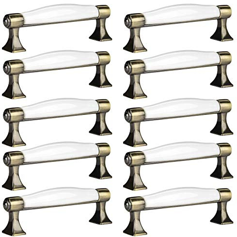 SOTECH 10er Set Schrankgriff MARIE BA 96 mm Altmessingoptik | Stilgriffe