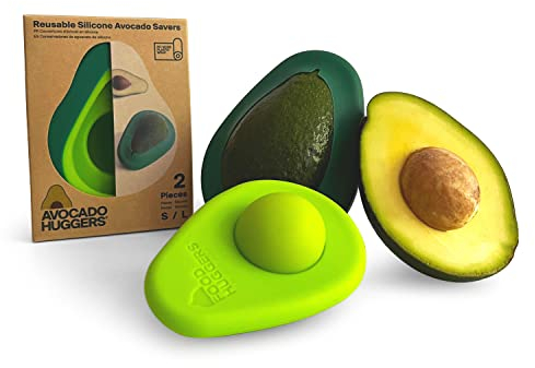 Food Huggers Avocado Huggers By - Set Two - BPA frei Silikon - Avocado-Retter Grün