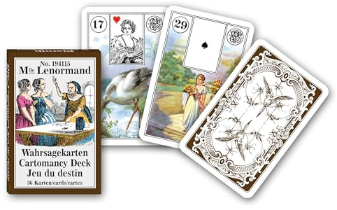Piatnik - 194115 Mlle.Lenormand Tarot & Wahrsagekarten, Rot, Schwarz