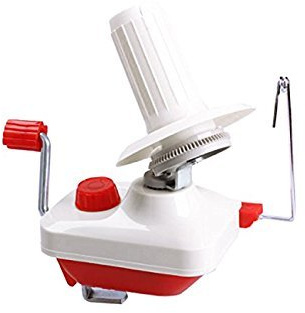 Avvolgitore lana portatile veloce per filato, fibra, spago. Avvolgimento manuale, bianco, Small