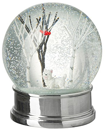 White Dog - Snow Globe - Beautiful Winter Scene Of A Dog & Trees