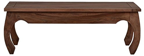 MiaMöbel Couchtisch Colombo 120x60 cm Kolonialstil Massivholz Teak Dunkelbraun