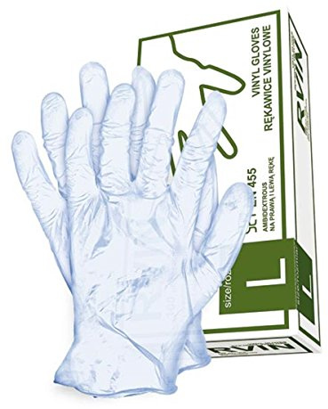 100 paia di guanti da lavoro guanti montaggio guanti guanti protettivi in vinile, misura S