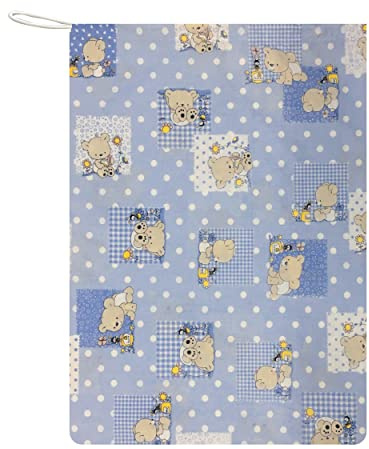Panini Tessuti Sacchetto Asilo per bambino e bambina porta indumenti cambio asilo sacca nido 100% Cotone 46x60 cm