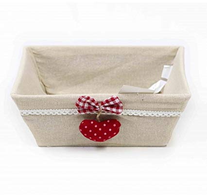 Blanco raya - Cestino portapane rivestito in stoffa stile shabby chic - sd18640. - Cotone