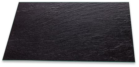 Herdabdeckplatte Ceranfeld Textur Schwarz 1 Teilig 90x52 Kochplatten Induktion