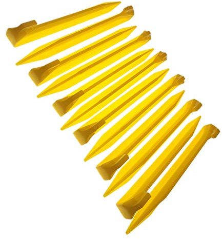 9 Inch Plastic Tent Stakes -12 pcs Heavy Duty and Larger Durable Tent Pegs Spike Hook for Campings Outdoor and Garden Lawn, Sturdy Canopy Stakes Accessories Suitable for Sand Beach Woods