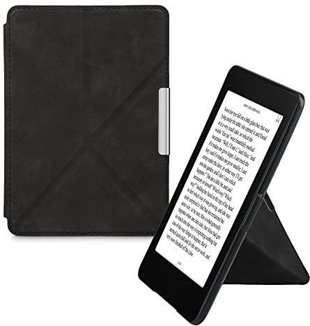 kwmobile Hülle kompatibel mit Amazon Kindle Paperwhite - Kunstleder eReader Schutzhülle Cover Case (für Modelle bis 2017) - Schwarz