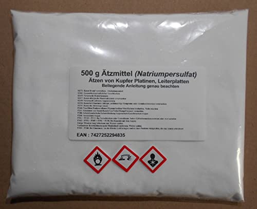 500 g frätande medel (natriumpersulfat), etsning av kopparkretskort, kretskort