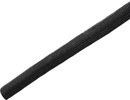 DMiotech 7mmx3.0m(9.8ft) Manchon en fibre Verre Isolant Petites Lignes Tissu Tube pour Fil Protégeant avec Résine Noir