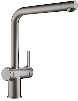 Franke Active Twist 115.0653.504 Einhebelmischer, Edelstahl mit festem Auslauf und integrierter Ablaufsteuerung