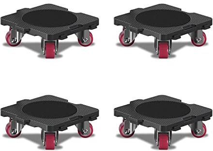 ONEON Furniture Mover with Wheels - Add Connect Dolly 4 Pack | 360° Rotation Wheels Furniture Dolly for Moving Sliding Heavy Furniture, Appliances, 660 LB Max Load Capacity