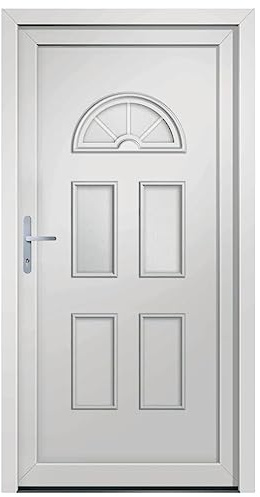 Porte d entrée blanc 88x190 cm PVC
