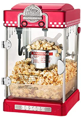 JHLP Machine à popcorn de cinéma à air chaud saine – Profitez du pop-corn sans graisse en 2 minutes à la maison – Parfait pour les enfants, les soirées cinéma, les fêtes et le home cinéma – Machine à