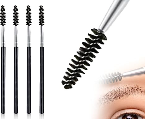 Kaping 4 stycken ögonfransborste, svart ögonbrynsborste, spoolie borste mini ögonfransborste, ögonfransar, färga ögonbrow brush för ögonbryn färg