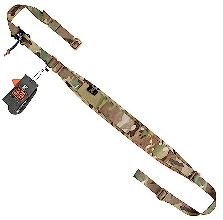KRYDEX GEAR 2 Points Tactique Sling avec rembourrées Combat Tir Sling pour Fusil Airsoft Shotgun