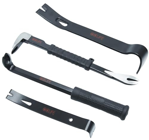 CCLIFE piede di porco levachiodi Professionale in Acciaio al Carbonio per Ristrutturazione Casa 4 pezzi