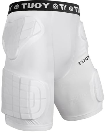 TUOY Adult 5-Pad Football Girdle Hip Thigh Protector Padded Shorts (SDT9)