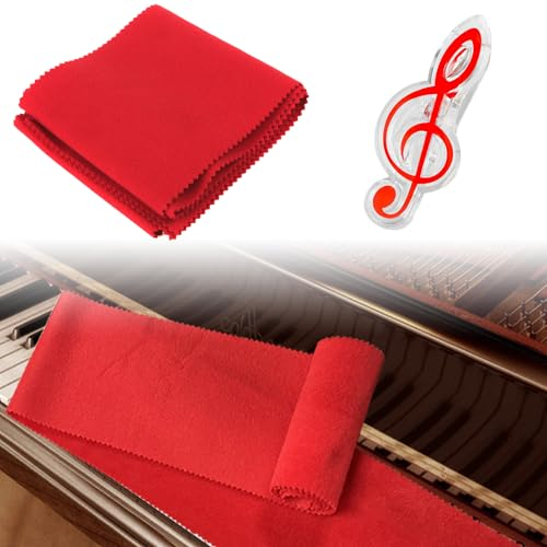 Chiffon de Protection pour Clavier de Piano,Chiffon de Couverture de Clé de Piano,Chiffon de Couverture de Cavier de Piano,Housse Anti-Poussière pour Clavier Piano pour Piano à 88 Touches,125 x 15 CM