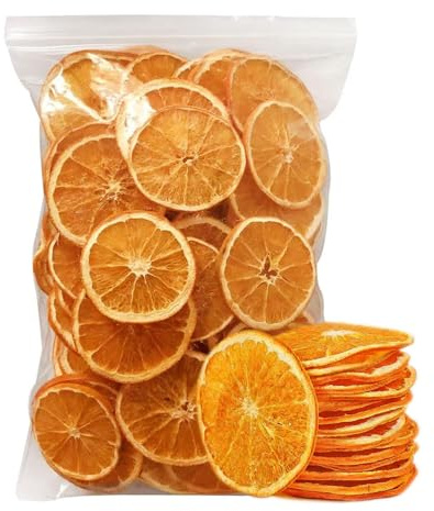 Dehydrated Dried Orange Slices Wheels,10.6oz / 300g | Approx 60+ Slices | Sugar Free Natural Fruit for Cocktails,Christmas Day,Cakes,Tea
