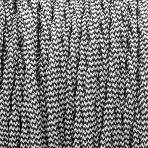 LEDSone 10 Meters/32.8FT Black and White Braided Cable 2 Core Electrical Vintage Braided Flex Twisted Fabric Electrical Wire for DIY Lamps Industrial Pendant Lights Lighting Appliances