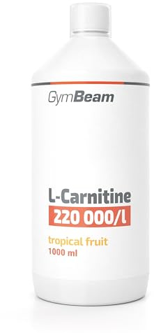 GymBeam L-Carnitin Liquid, 2200 mg pro Tagesdosis - natürlicher Fatburner zur Gewichtsabnahme, Ideal Pre-Workout und für Energiegewinnung, Angenehmer Geschmack, (1000 ml, Tropical Fruit)