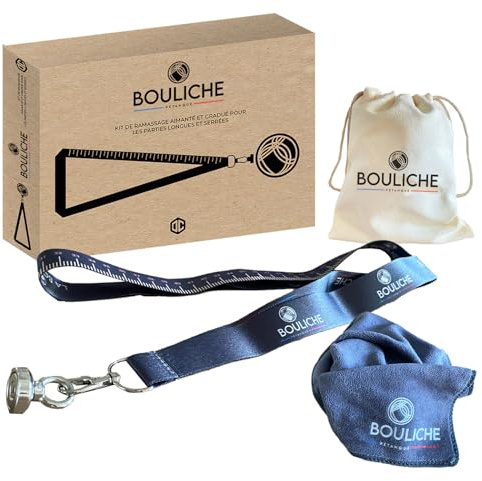 BOULICHE | Petanque Ball Picker Kit | Powerful Magnet and Integrated Measure | Cloth and Carry Bag included | Lightweight and Portable | Pétanque Accessory, Gift | OriginalCorner®