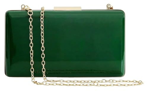 XINGSHUNFU Damen Abend Clutch Geldbörsen Lackleder Clutches Formelle Party Hochzeit Cocktail Ballbörse Handtaschen (Grün)