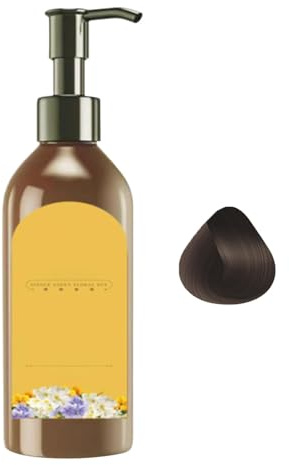 Tintura floreale ad agente singolo - Shampoo colorante per capelli a base vegetale | Tintura vegetale per capelli a lunga durata | Shampoo colorante naturale per capelli per adulti, uomini, anziani |