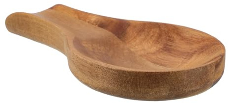TOPBATHY Poggiamestolo Cucina in Legno, Resistente e Portatile, Design Rustico ed Estetico, come Poggiaposate per Mestoli e Cucchiai in Cucina