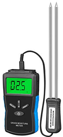 Igrometro Professionale -8032G Misuratore di umidità for cereali ad alta precisione con compensazione automatica a temperatura e display retroilluminato migliorato Test del grano e del riso