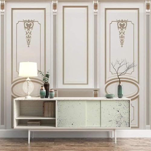 XLMING Geometría Escultura De Escayola 3D Papel Pintado Pared Decorativo Estudio Comedor Vinilos Dormitorio Sofás TV Cocina-150cm×105cm