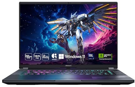 GIGABYTE - AORUS Elite 16 Gaming Laptop - 165Hz 2560x1600 WQXGA - NVIDIA GeForce RTX 5070 - Intel Core Ultra 9 275HX - SSD 2TB con 32GB DDR5 RAM - Windows 11 Home AD (AORUS Elite 16 BWHC3USC65SH)