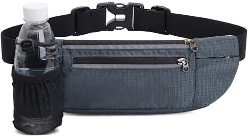 Hydration Running Bauchtasche mit Flaschentrager, Sport-Hüfttasche mit verstellbarem Gurt und Aufbewahrungstaschen, leicht und atmungsaktiv