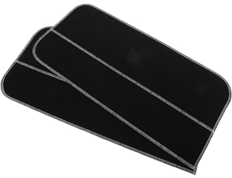 MUCKLILY Sacchetto Porta Posate Stoffa Arrotolabile, Buste Anti Ossidazione per Posate e Argenteria, 2 Pezzi, Nero, Uso Casa e Bar, Grande Capienza