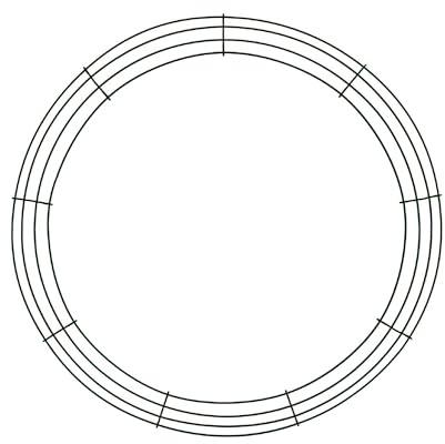 18 Inch Metal Wire Wreath Frame Ring for Christmas Holiday Decors，5 Pack