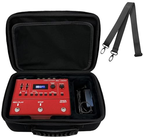 Musiin Vocal Performer-Koffer, kompatibel mit Boss VE-500 RC-500-Effekten | Schlaufenstation, komfortabler Griff und verstellbarer Schultergurt für Leistung, Training und tragbar, stoßfest